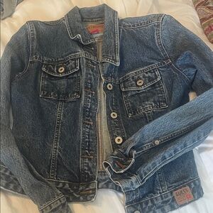 Guess Blue Denim Jacket with Chest Pockets